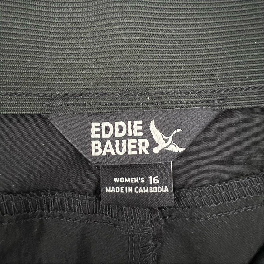 NWT Eddie Bauer Women's Hiker Short Black Size 16 Stretch Outdoor Athletic - Picture 11 of 15
